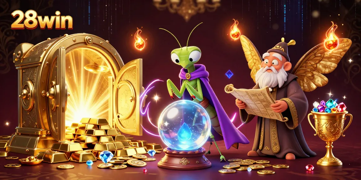 Win big at 28win with a captivating fortune teller, gold treasures, and thrilling casino gameplay.