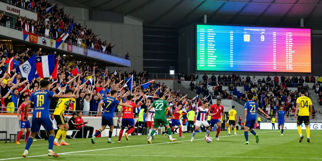 Exciting soccer match on Socolive featuring dedicated fans and vibrant atmosphere.