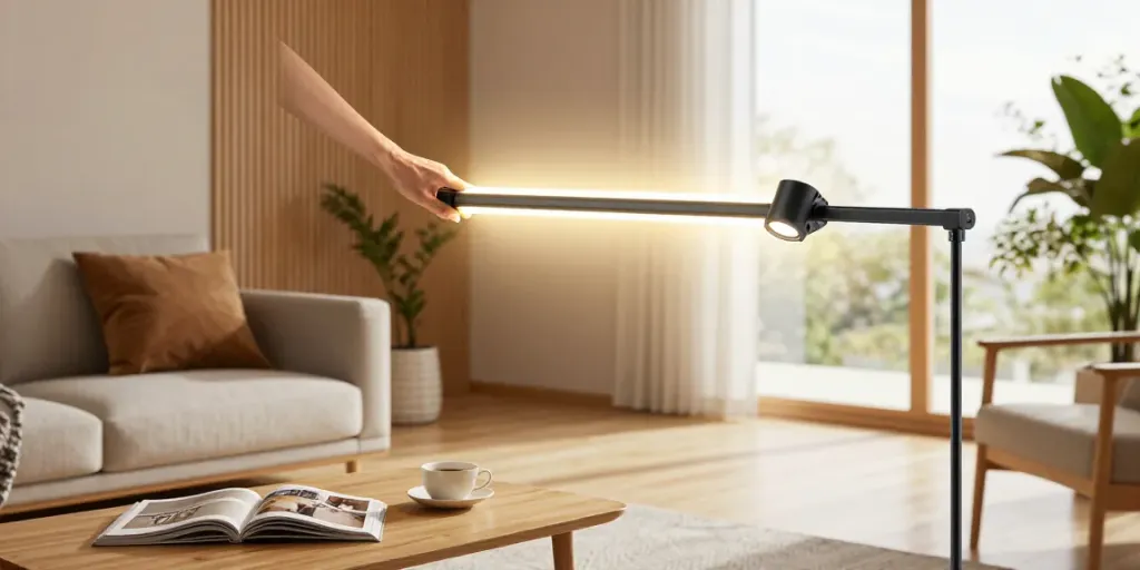 Iluminat modern cu sina magnetică în interior elegant, spoturi LED ajustabile