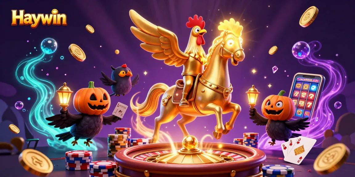 Win big at Haywin with exciting casino adventures featuring a golden rooster and spectral companions.
