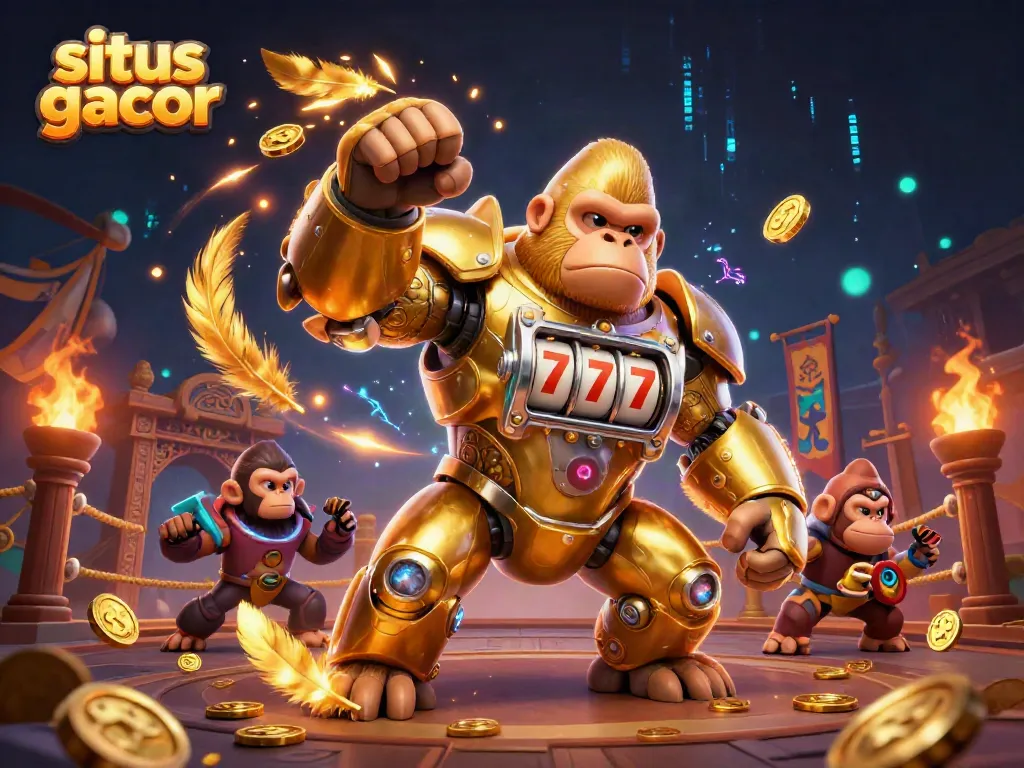 Experience immense wins at situs gacor with our dynamic golden gorilla mech and thrilling casino elements.