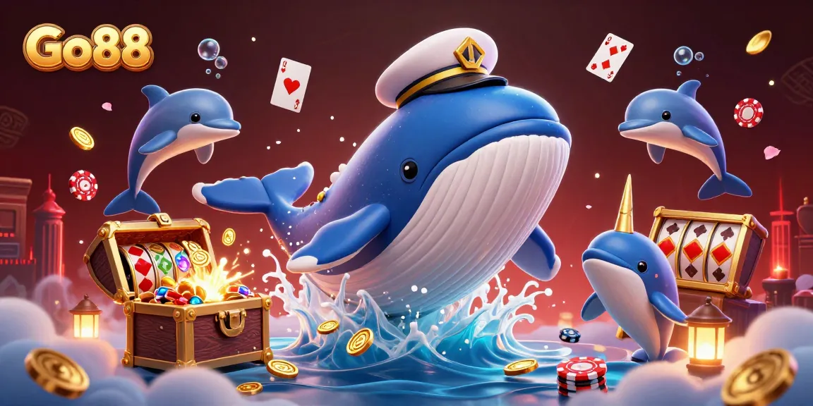 Experience thrilling gameplay at Go88 with vibrant casino elements and playful characters.