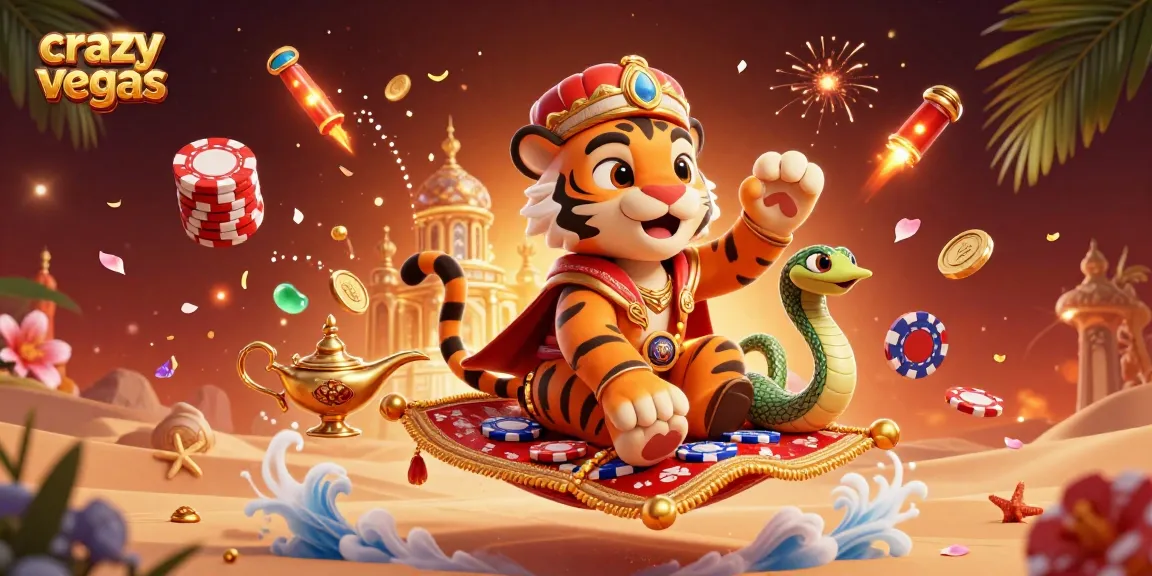 Engage in thrilling poker games at crazyvegas with a vibrant, magical casino-themed illustration.