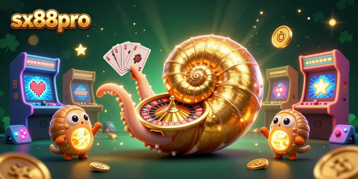 Engage in thrilling gameplay with sx88pro at a vibrant gambling scene featuring a majestic nautilus and gaming elements.